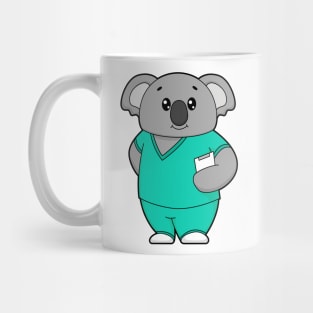 Koala as Nurse with Notepad Mug